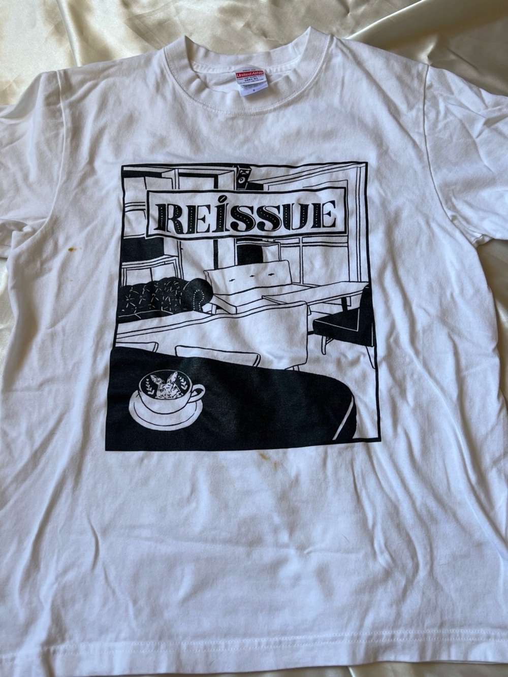 Famous Tokyo Cafe REISSUE Graphic White Tee Small